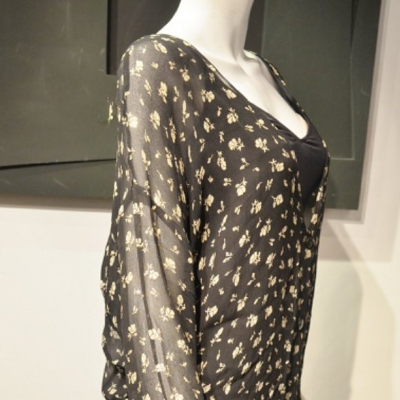 Vintage Farideh Pour Publique Georgette Tunique - Picture 3 of 5